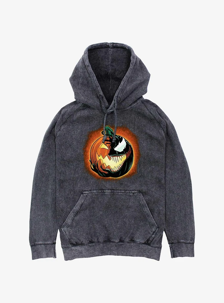 Marvel Venom Venomized Pumpkin Mineral Wash Hoodie