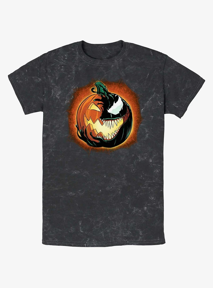 Marvel Venom Venomized Pumpkin Mineral Wash T-Shirt