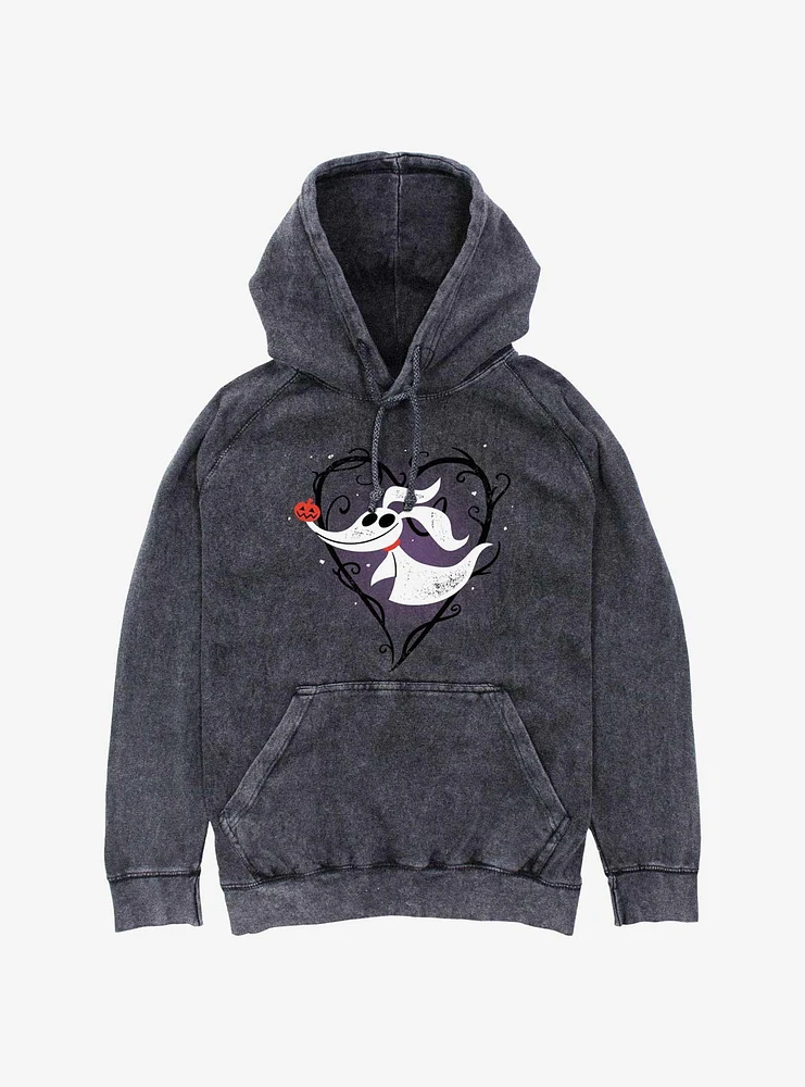 Disney The Nightmare Before Christmas Zero Heart Mineral Wash Hoodie