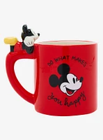 Disney Mickey Mouse Red Mug with Mickey Handle