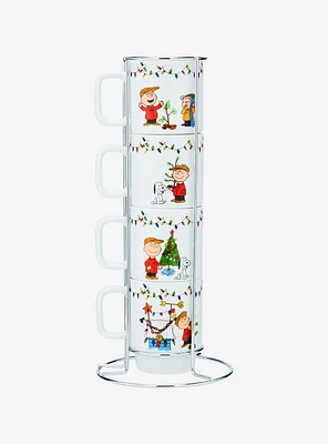 Peanuts Charlie Brown & Friends Christmas Stacked Mug Set