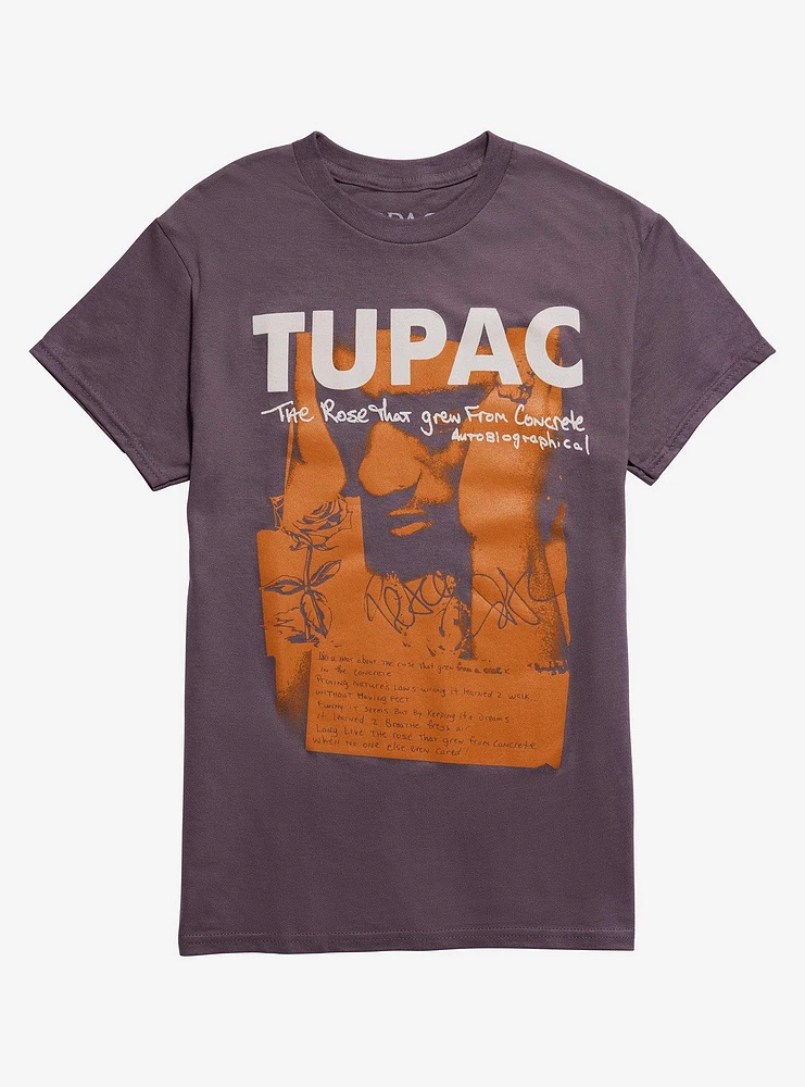 Tupac The Rose That Grew From Concrete Collage Boyfriend Fit Girls T-Shirt