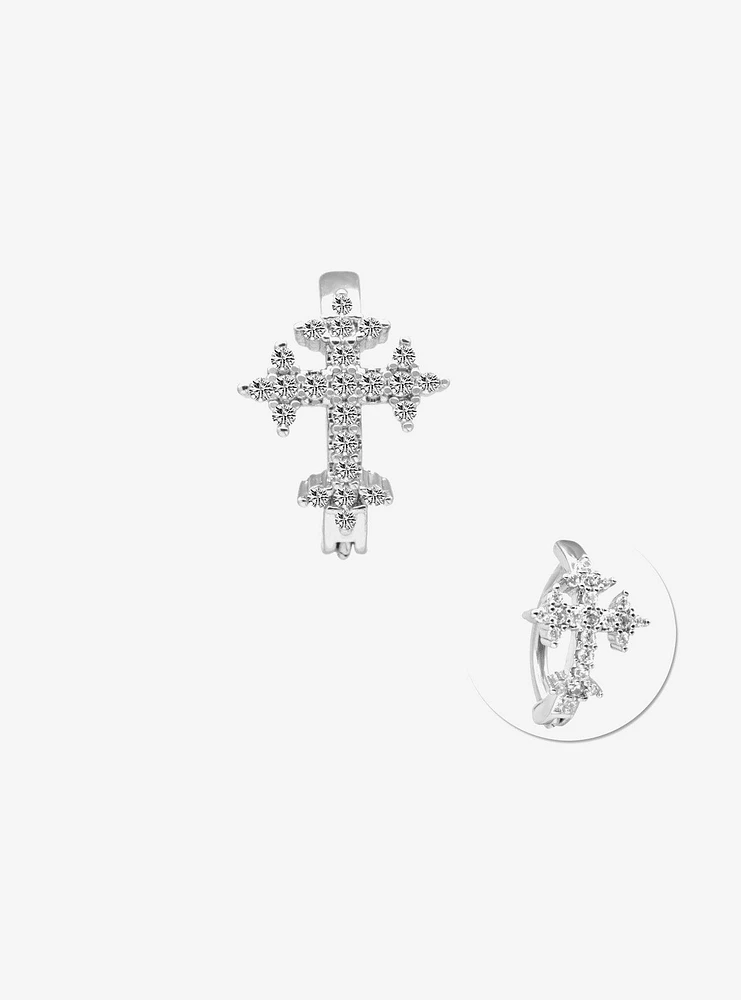 Steel Silver Cross Hinged Clicker