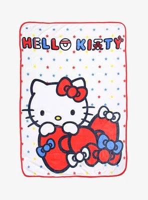 Hello Kitty Bows & Stars Throw Blanket