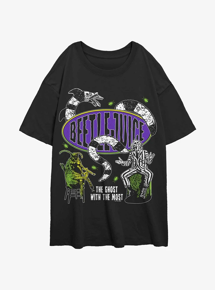 Beetlejuice Racer Girls Oversized T-Shirt