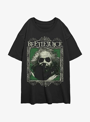 Beetlejuice Framed Girls Oversized T-Shirt