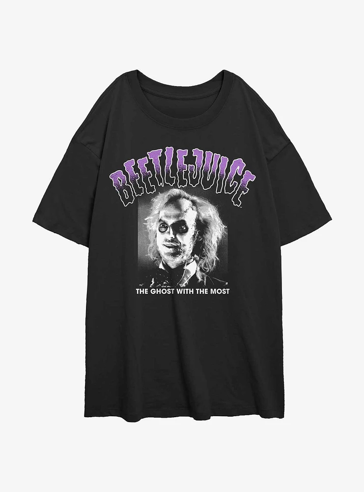 Beetlejuice Spooky Ghost With The Most Girls Oversized T-Shirt