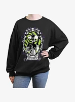 Beetlejuice Framed Carousel Girls Oversized Sweatshirt