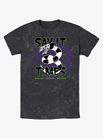 Beetlejuice Say It 3 Times Mineral Wash T-Shirt