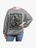 Beetlejuice Tarot Card Girls Oversized Sweatshirt