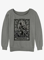 Beetlejuice Tarot Card Girls Slouchy Sweatshirt