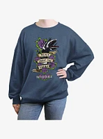 Beetlejuice Never Trust The Living Girls Oversized Sweatshirt