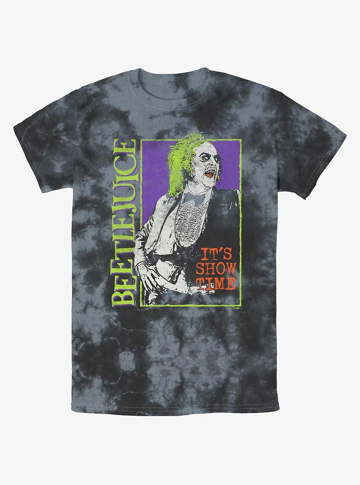 Beetlejuice Side Logo Showtime Tie-Dye T-Shirt