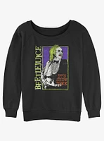 Beetlejuice Side Logo Showtime Girls Slouchy Sweatshirt