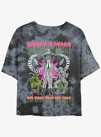 Beetlejuice Ghost With The Most Girls Tie-Dye Crop T-Shirt