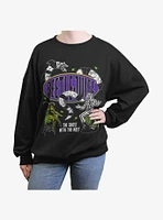 Beetlejuice Racer Girls Oversized Sweatshirt