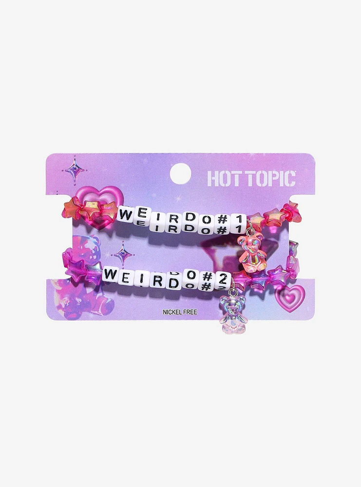 Weirdo 1 & 2 Gummy Star Best Friend Bead Bracelet Set