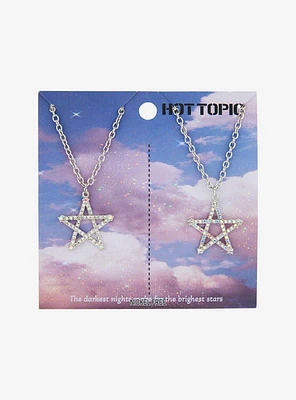 Bling Star Best Friend Necklace Set