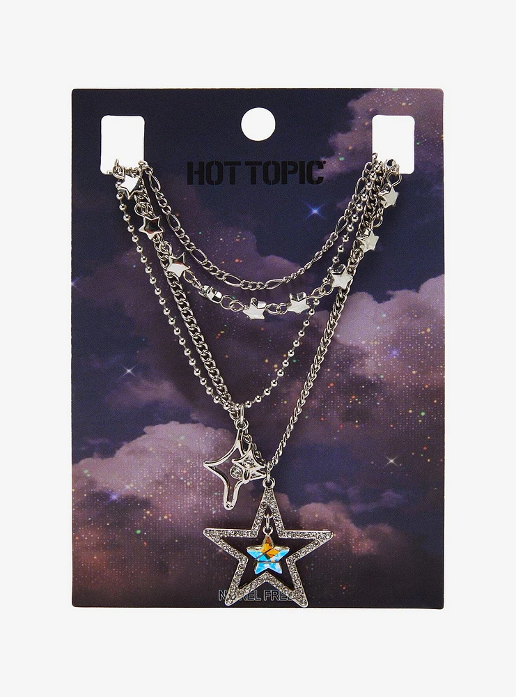 Star Bling Chain Necklace Set