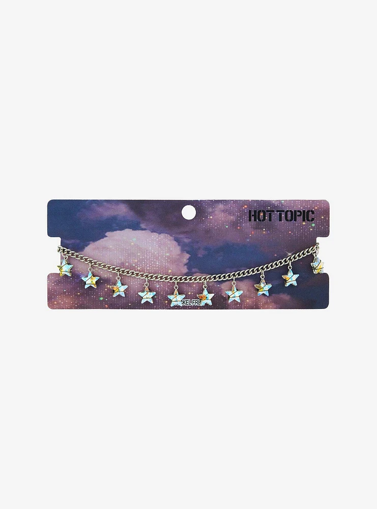 Iridescent Star Charm Choker