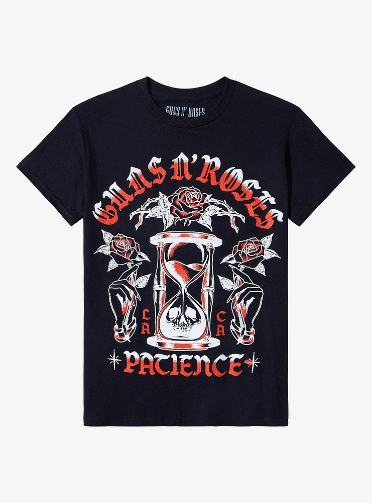 Guns N' Roses Patience Hourglass Boyfriend Fit Girls T-Shirt