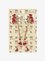 Sweet Society Strawberry Ladybug Mini Claw Hair Clip Set