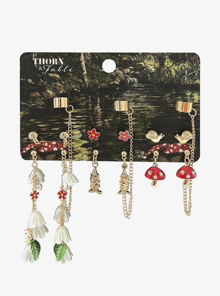 Thorn & Fable Gnome & Mushroom Earring Set