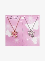 Sweet Society Butterfly Bling Best Friend Necklace Set