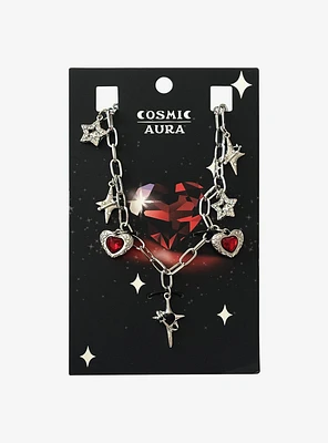 Cosmic Aura Aurora Hearts And Stars Necklace