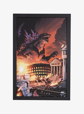 Godzilla World Rage Framed Wall Art