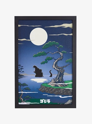 Godzilla Moon Framed Wall Art