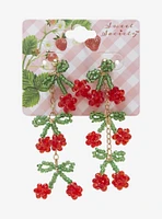 Sweet Society Cherry Beaded Drop Earrings