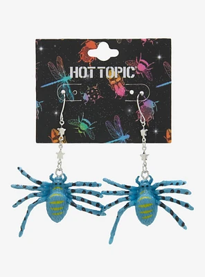 Blue Spider Star Earrings