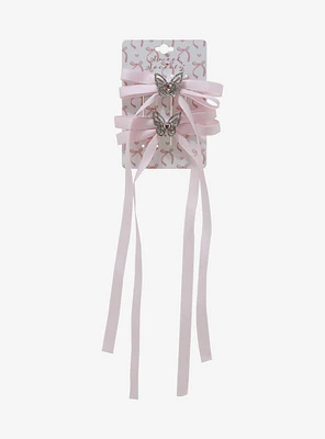 Sweet Society Butterfly Pink Hair Bow Clip Set