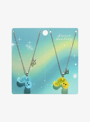 Sweet Society Happy Worm Best Friend Necklace Set