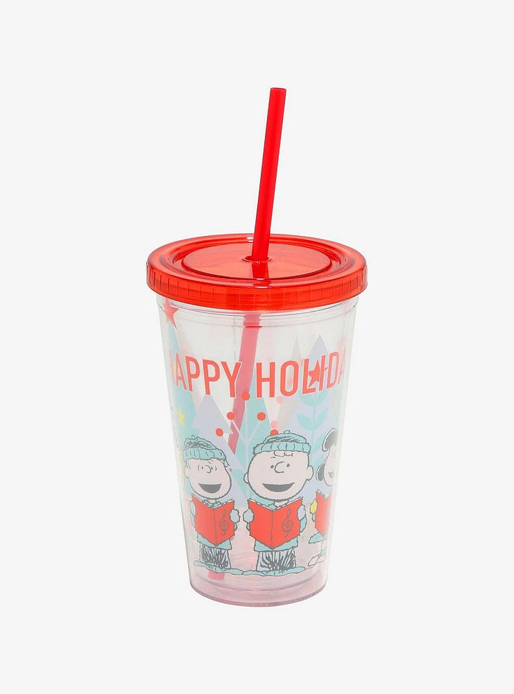 Peanuts Holiday Caroling Acrylic Travel Cup