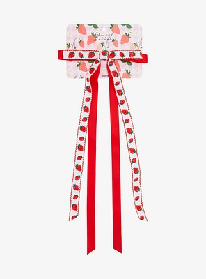 Sweet Society Strawberry Long Hair Bow