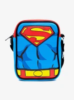 DC Comics Superman Close Up Logo and Belt Crossbody Bag