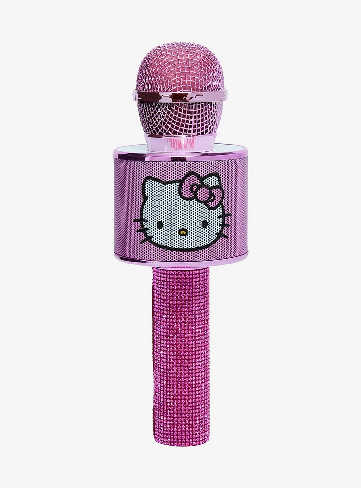 Hello Kitty Pink Rhinestone Wireless Karaoke Microphone