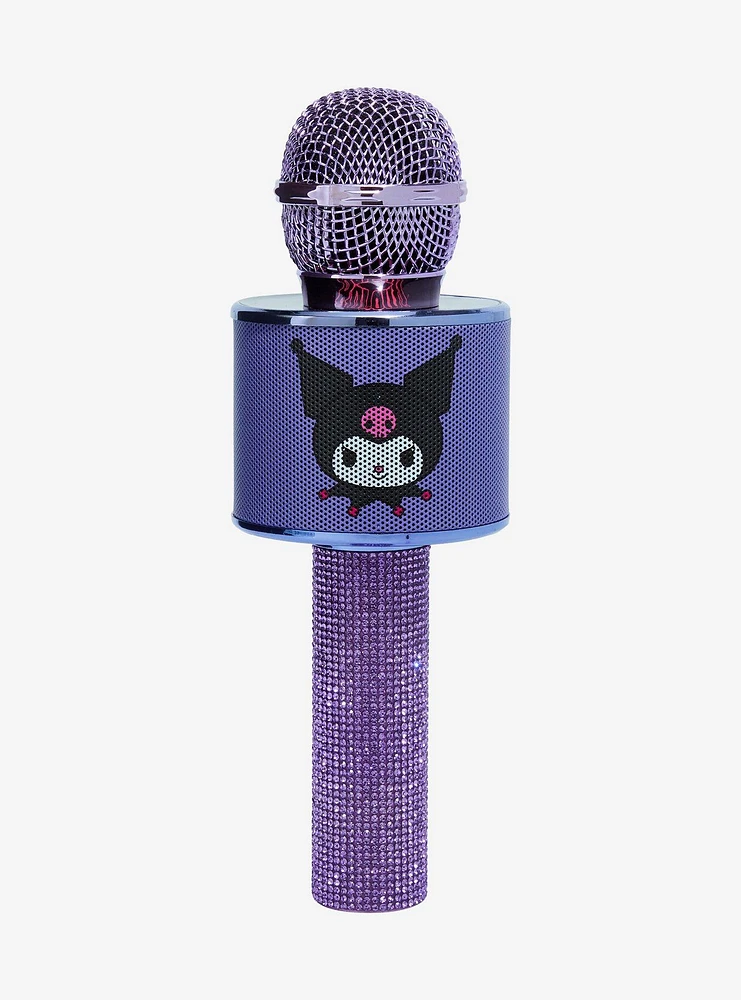 Kuromi Purple Rhinestone Wireless Karaoke Microphone