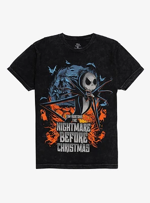 The Nightmare Before Christmas Mineral Wash Jack & Bats T-Shirt