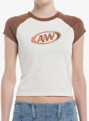 A&W Logo Girls Baby Raglan T-Shirt