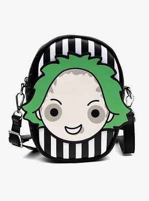 Beetlejuice Smiling Chibi Face Crossbody Bag