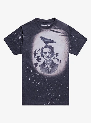 Edgar Allan Poe Raven Boyfriend Fit Girls T-Shirt By Wandering Owl Designs