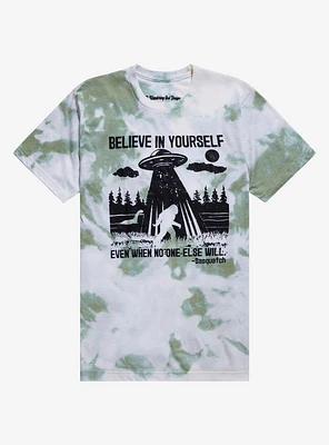 Believe Yourself Sasquatch Wash Boyfriend Fit Girls T-Shirt By Wandering Owl Designs