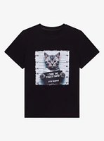 Cat Jail Boyfriend Fit Girls T-Shirt