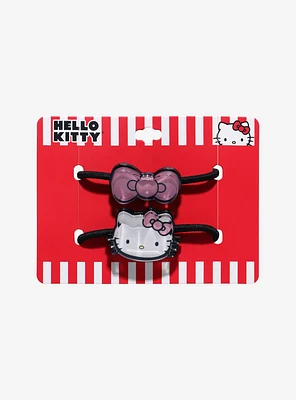 Hello Kitty Bow Charm Hair Tie Set