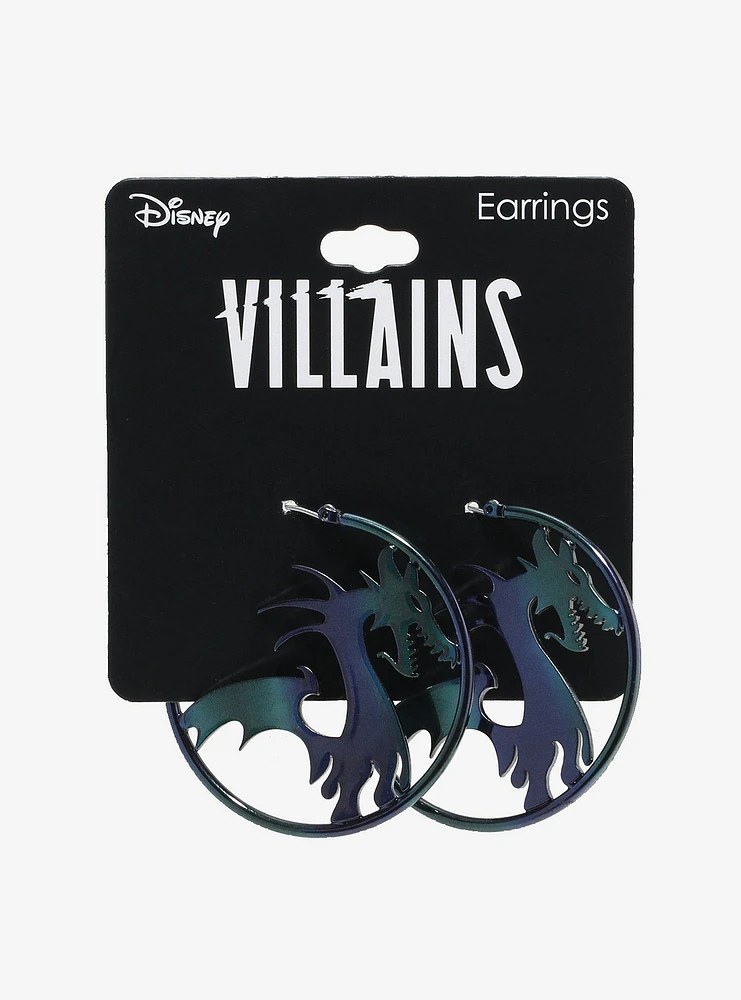 Disney Villains Maleficent Dragon Hoop Earrings