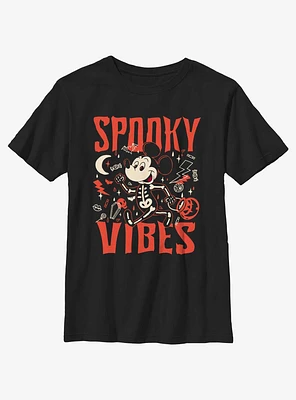 Disney Mickey Mouse Spooky Vibes Youth Girls T-Shirt