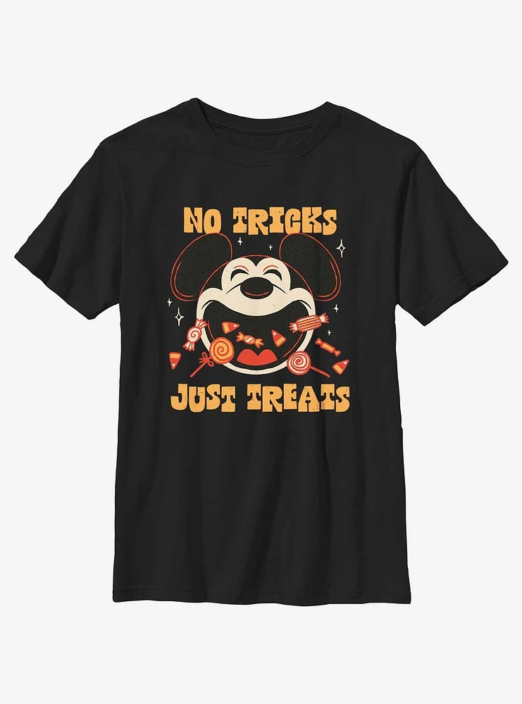 Disney Mickey Mouse No Tricks Just Treats Youth Girls T-Shirt